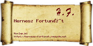 Hernesz Fortunát névjegykártya
